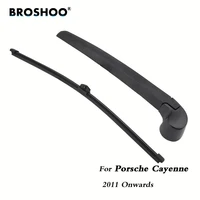 broshoo car rear wiper blades back windscreen wiper arm for porsche for cayenne hatchback 2011 355mmwindshield auto styling