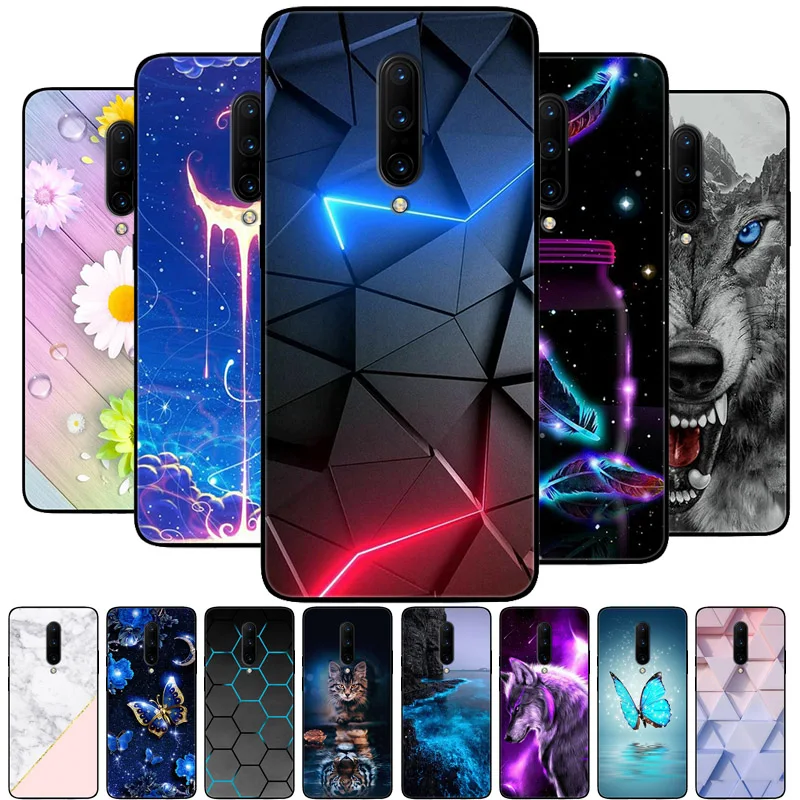 For Oneplus 7 Pro Case Silicon Back Cover Phone Case for Oneplus 7T Pro Cases Soft bumper coque One plus 7 7T Pro Fundas