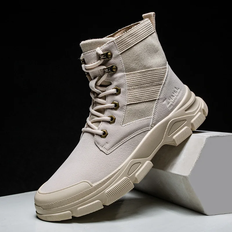 Winter Boots Men's Shoes 2021 High Top Sneakers Casual Shoes Fashion Casual Shoes Men's Sneakers Suede Shoes Men Plush Warm2021