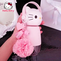 hellokitty fashion cartoon glass portable cute girl pink water cup simple creative personality children water cup