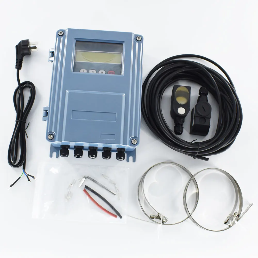 

Digital Ultrasonic flowmeter TDS-100F DN50mm-700mm Outside the clip-on M2 Transducer Wall-mount water Flow Meter