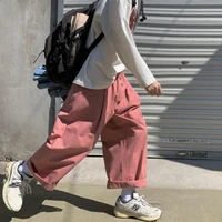 privathinker solid color mens pants capris straight casual baggy trousers for men wide leg harajuku sports pants mens clothing