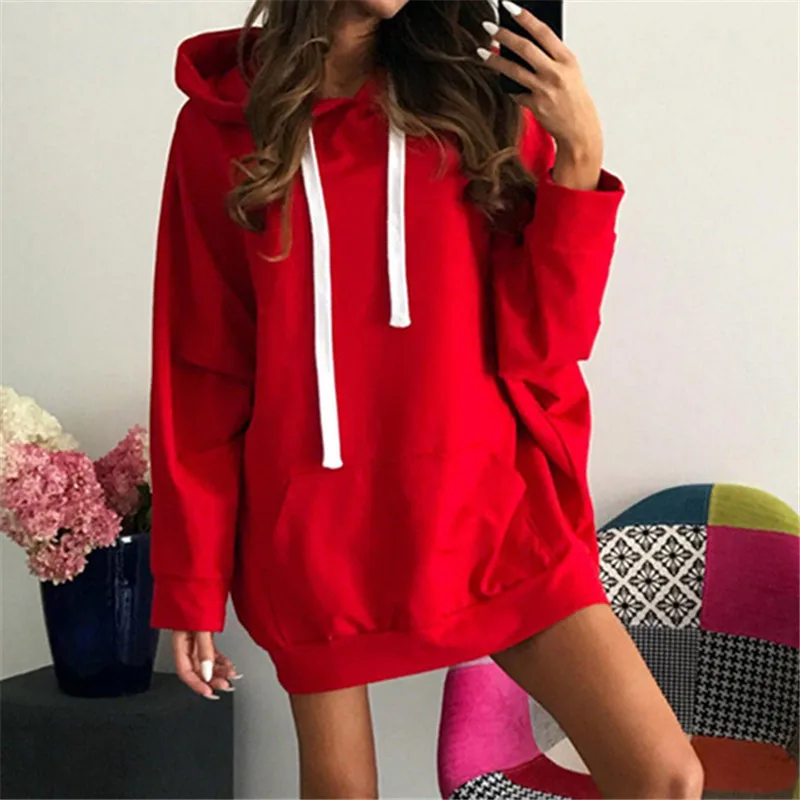 Женская толстовка большого размера 2018 в Корейском стиле Толстовка Оверсайз с