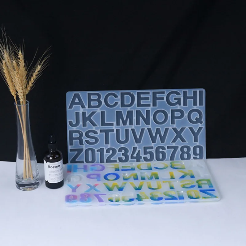 Алфавит буквы цифры украшение ремесло силиконовая форма для сережек подвесок