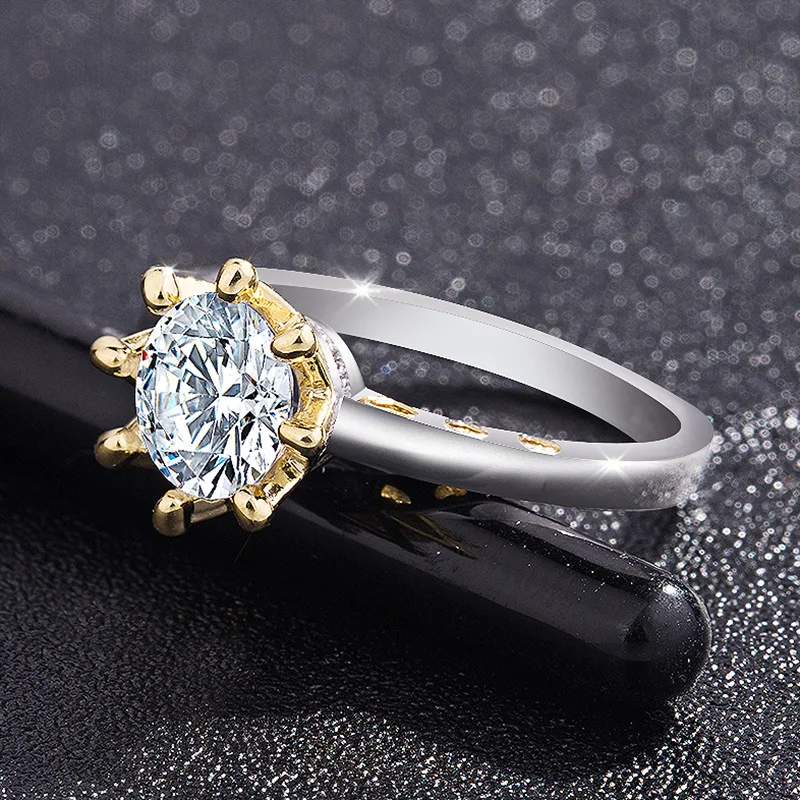 Женское кольцо в виде короны и сердца с фианитом|Кольца| |