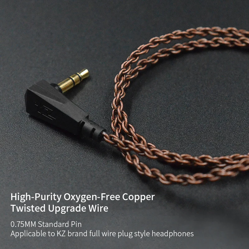 KZ Earphones Cable with Microphone 2 Pin Upgrade Headphone Wire Mic for ZST ZSN ZS10 pro ZS3 ZS6 AS16 AS12 Pro | Электроника