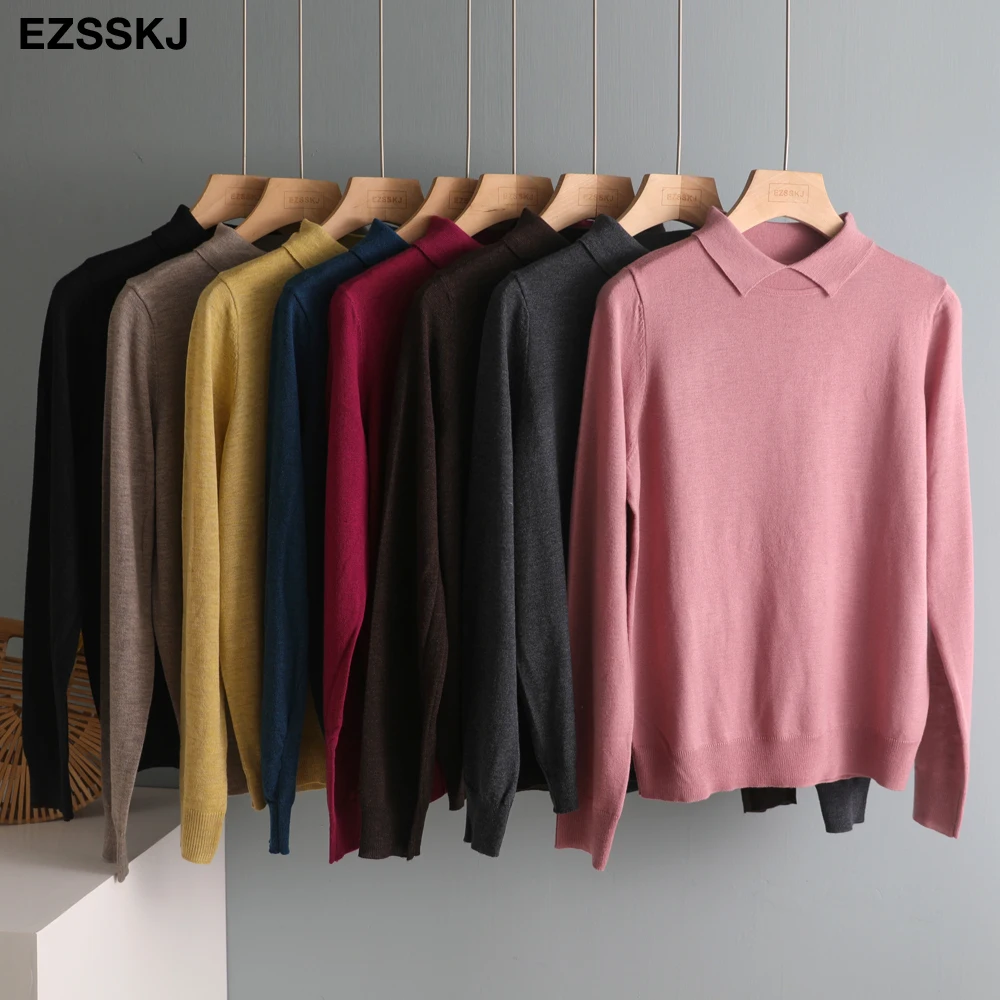 

Autumn spring thin cashmere Sweater Pullovers Women female loose soft sweater long sleeve knit Jumpers top