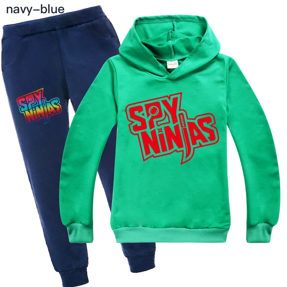 SPY NINJA Child Hoodie Pants 2pcs Sets Cartoon Spring Kids Tracksuit Baby Clothing Sets Toddler Girl Outfits New Boys Streetwear