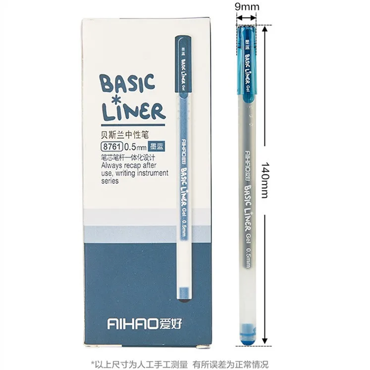 12 шт./лот 0 5 мм гелевые ручки Черный Синий Красный гель чернильная ручка школьные