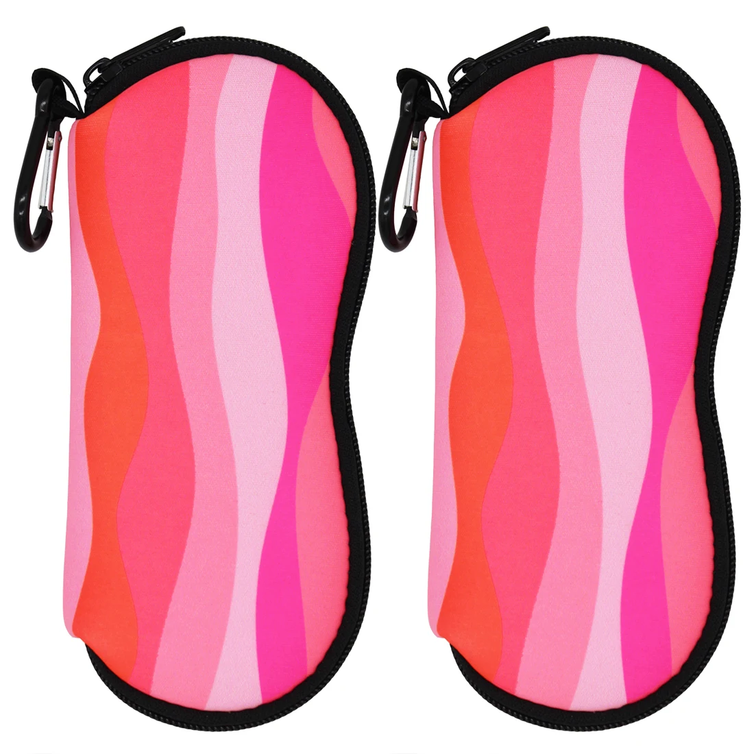 

2 Pack Neoprene Sunglasses Case For Women Men Soft Glasses Protector/Pouch/Sleeve With Detachable Belt Clips