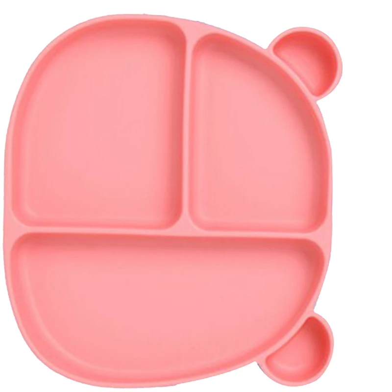

One-Piece Bear Plate Without BPA Can Be Heated, Pink
