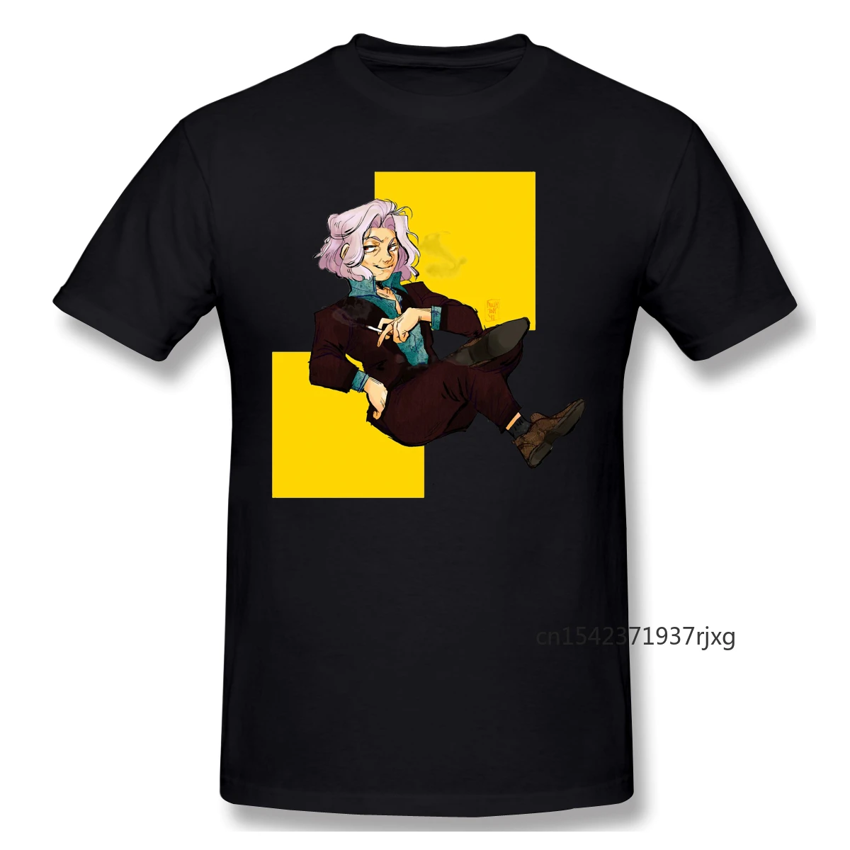 

Genkai Black T Shirt YUYU HAKUSHO Homme T-Shirt Tees Short Sleeve s T Shirts O-Neck Casual Four Seasons