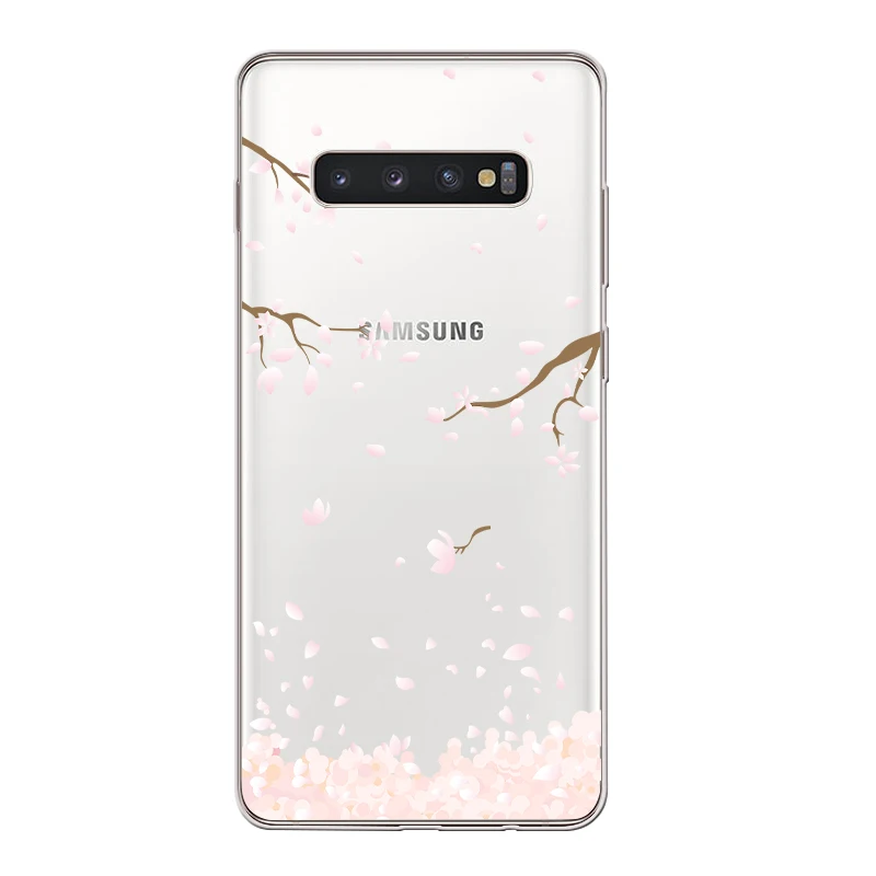 Чехол ciciber Cherry Tree для Samsung Galaxy A51 A52 A71 S21 S20 A50 A12 A21S A70 S10 S8 S9 A72 Plus S10e FE силиконовый