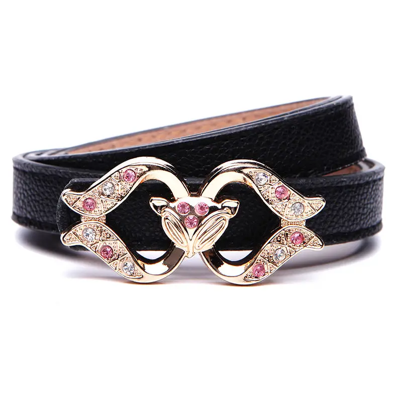 

Fashion Women Belts Diamond Pink High Quality Belts for Women Jeans Dress Slim Skinny Designer Strap LB2173