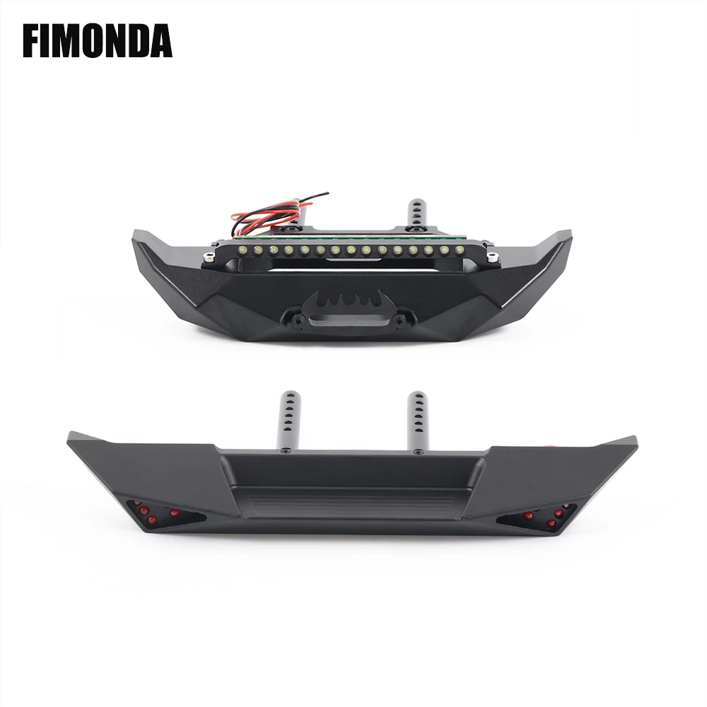 FIMONDA Metal Front Rear Bumper with LED Light for 1/10 RC Crawler Axial SCX10 90046 90047 Traxxas TRX4 RGT 86100 | Игрушки и хобби
