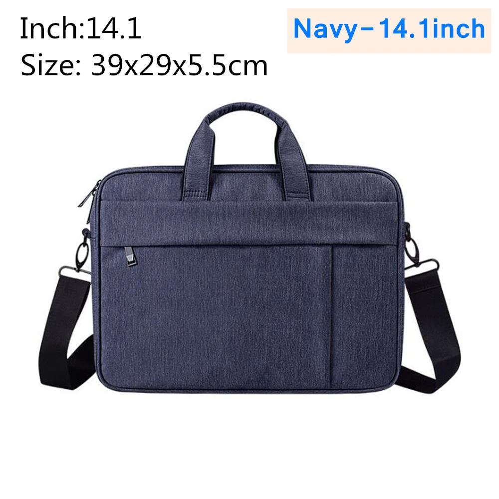 Navy-14.1inch Новая сумка для ноутбука 13,3 14,1 15,4 15,6 дюймов водонепроницаемая сумка для ноутбука на плечо для Apple Millet унисекс портфель - Цвет: Navy-14.1inch