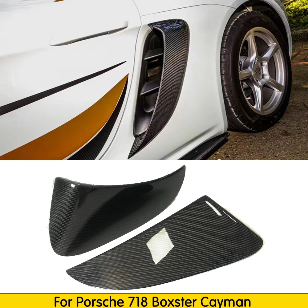 Real Carbon Fiber Side Vents Air Intakes Fit For Porsche 718 Boxster Cayman 2016-2018 | Автомобили и мотоциклы