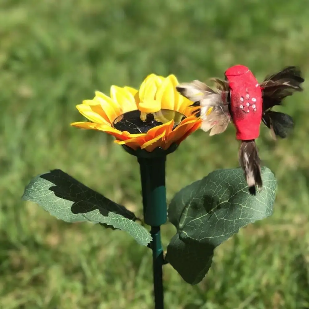 1pcs Gardening Sunflower Decoration Simulation Animal Colorful Butterfly Hummingbird Courtyard Home Yard Grass Plant |
