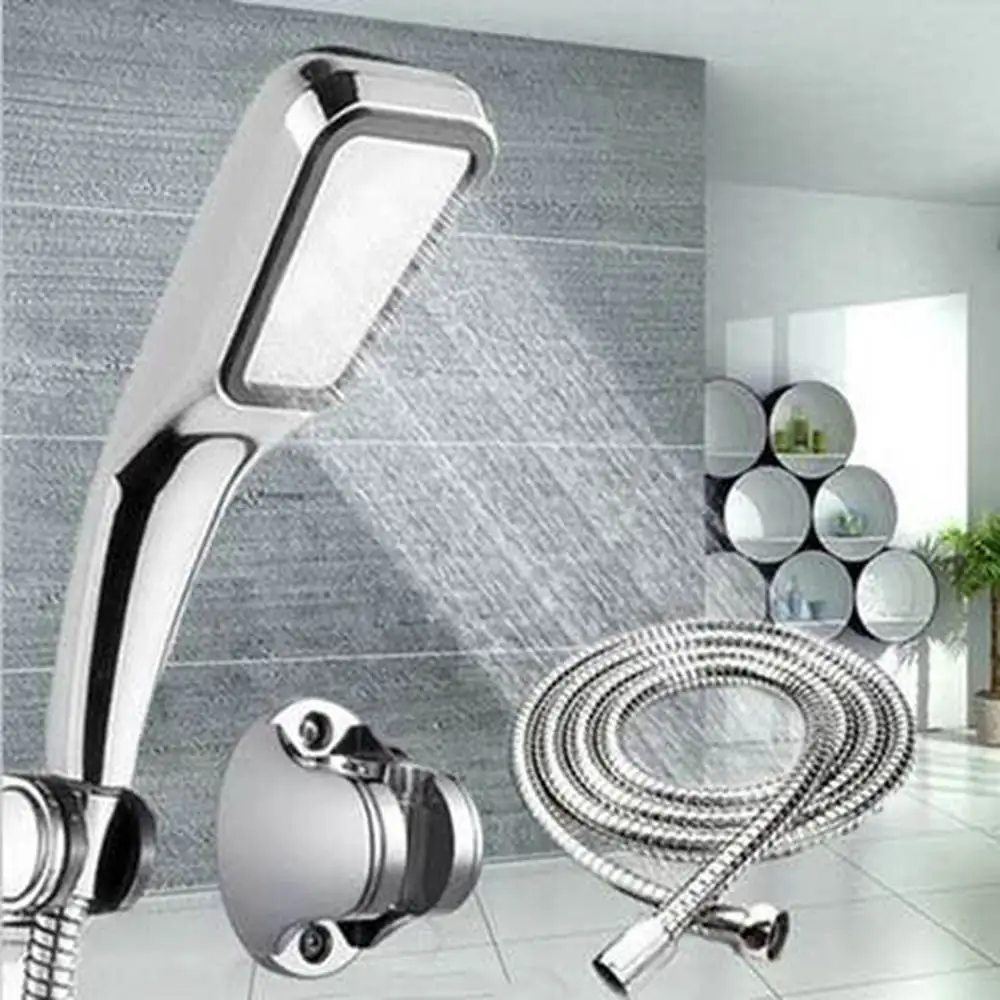 

1Pc 300 Holes High Pressure Handheld Shower Head Rainfall Bathroom Filtered Spray Water Saving Shower Faucets Bathroom Tools