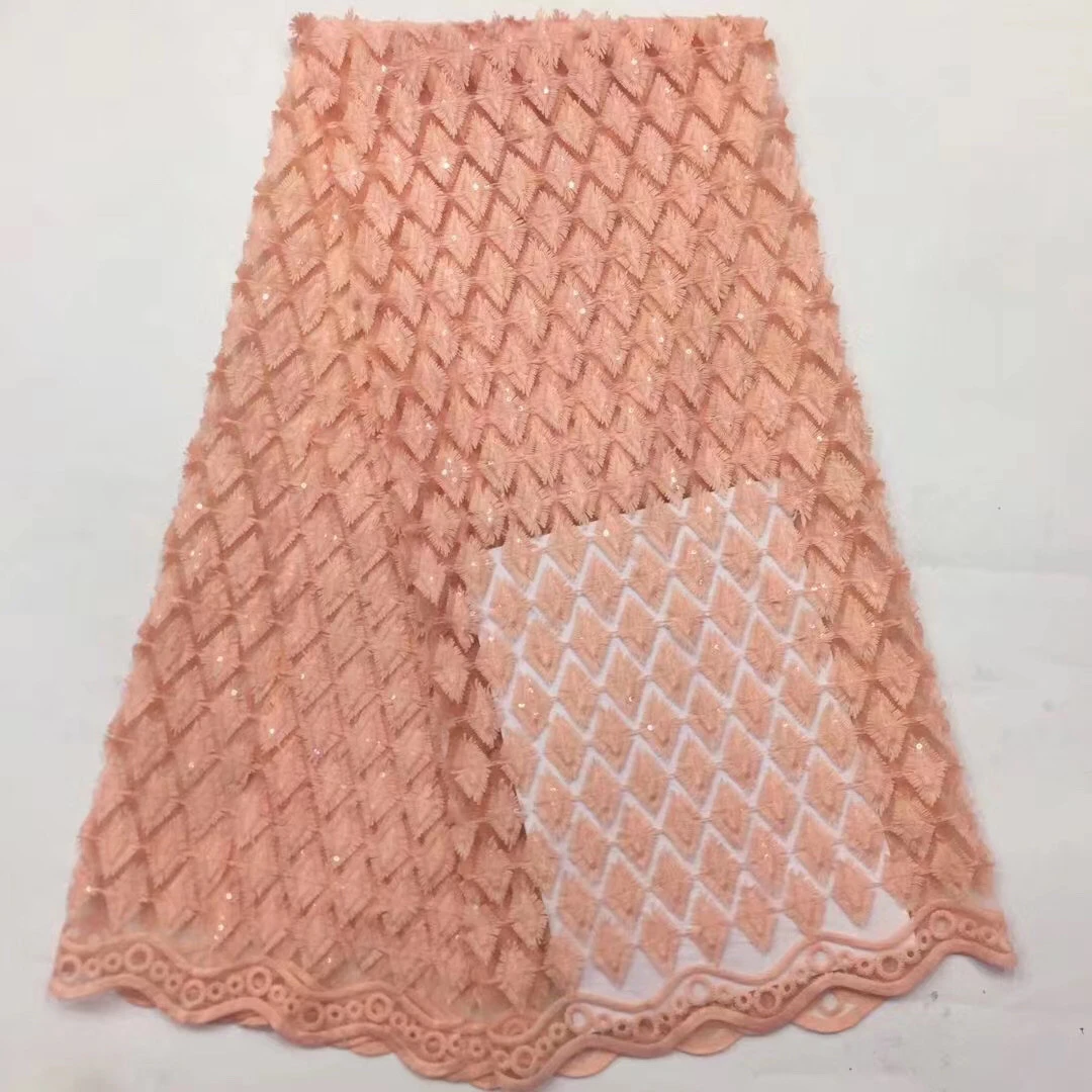

The latest African sequin lace fabric 2020 high-quality lace French mesh Nigeria party lace fabric D38091