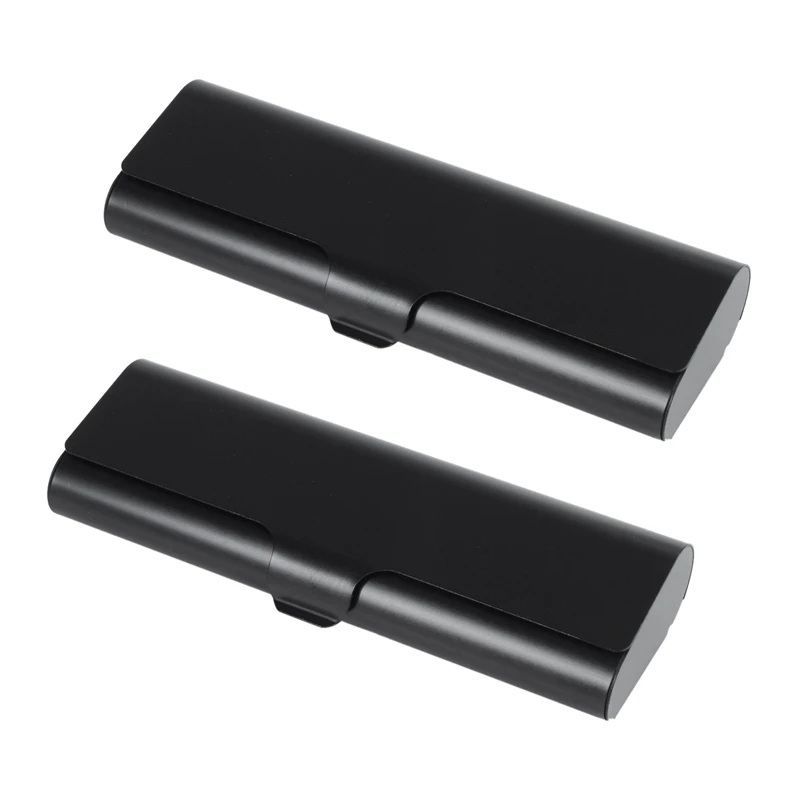 

2X Slim Matte Hard Metal Spectacles Case Reading Glasses Eyeglasses Case Protection Case Black