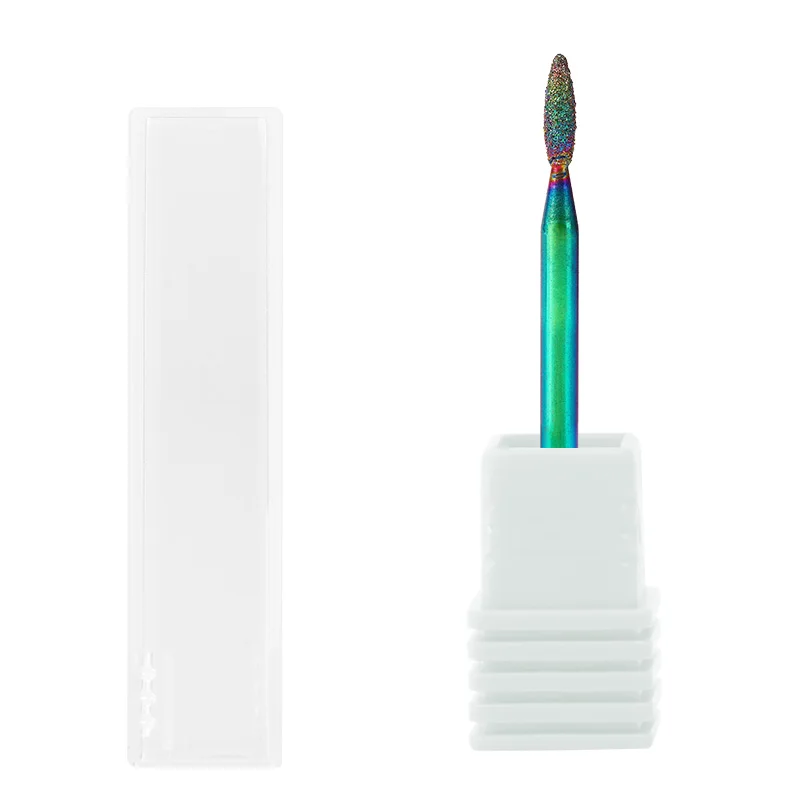 1 шт. радужные алмазные фрезы для ногтей сверла с радужным покрытием