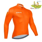 Детская длинная трикотажная одежда STRAVA для мальчиков и девочек, дышащая велосипедная одежда с длинным рукавом, спортивная одежда для горных велосипедов и активного отдыха, 2021