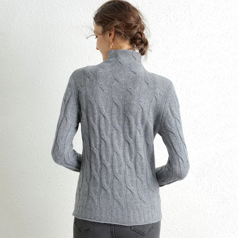 Зимние женские пуловеры свитер вязаный эластичный Повседневный джемпер модная