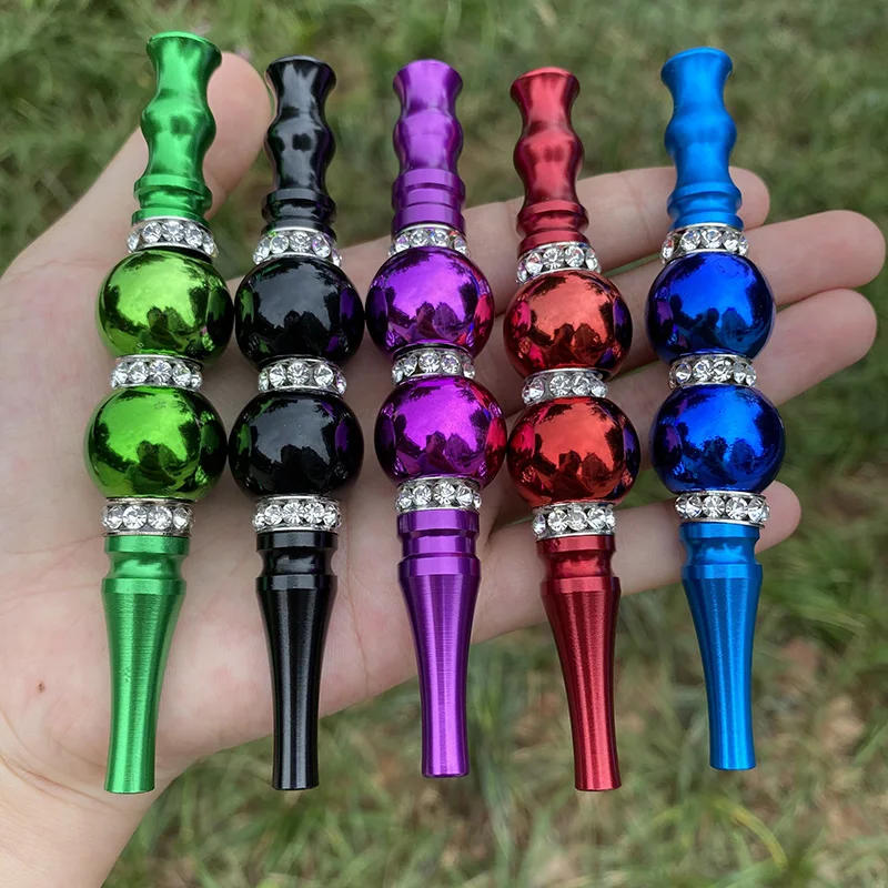 Наконечники для кальяна из сплава с 2 акриловыми бусинами инкрустированные