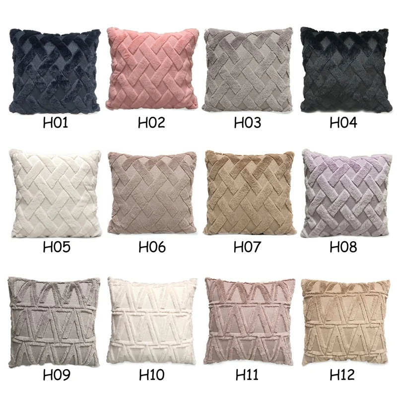 

Soft Velvet Cushion Cover Decorative Pillows Throw Pillow Case Soft Solid Colors Luxury Home Decor Living Room Sofa Seat Coffee