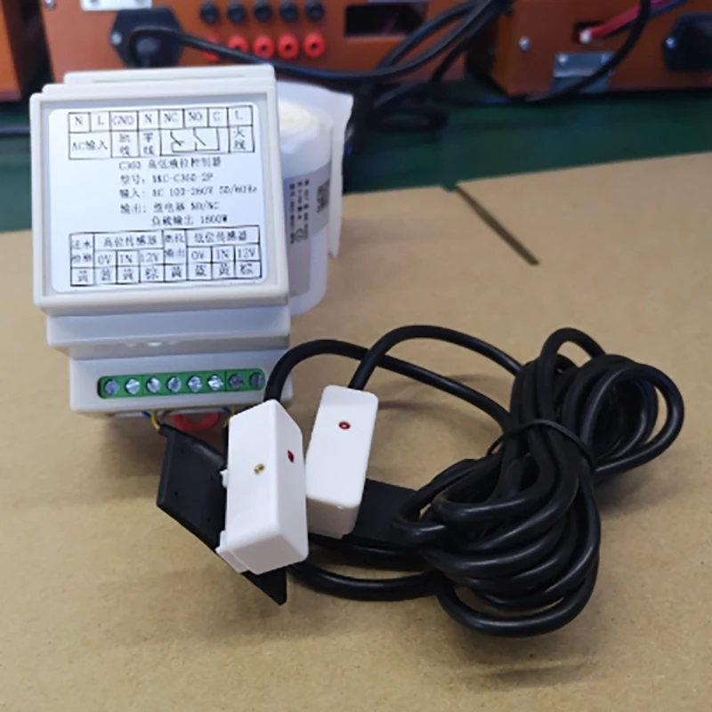 

High and Low Liquid Level Controller with 2 Non Contact Sensor Module Automatic Control Fluid Water Position Detector