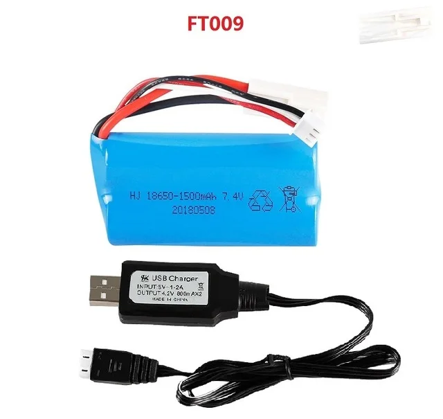 Аккумулятор Lipo 7 4 В 1500 мАч с USB зарядным устройством для FT009 батарея 2S 12428 в JST SM T