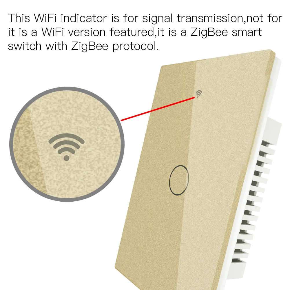 

Smart Home Automation Control Valve Wall Touch Smart Light Switch 1/2/3 Gang Tuya ZigBee Wireless APP Remote Breaker