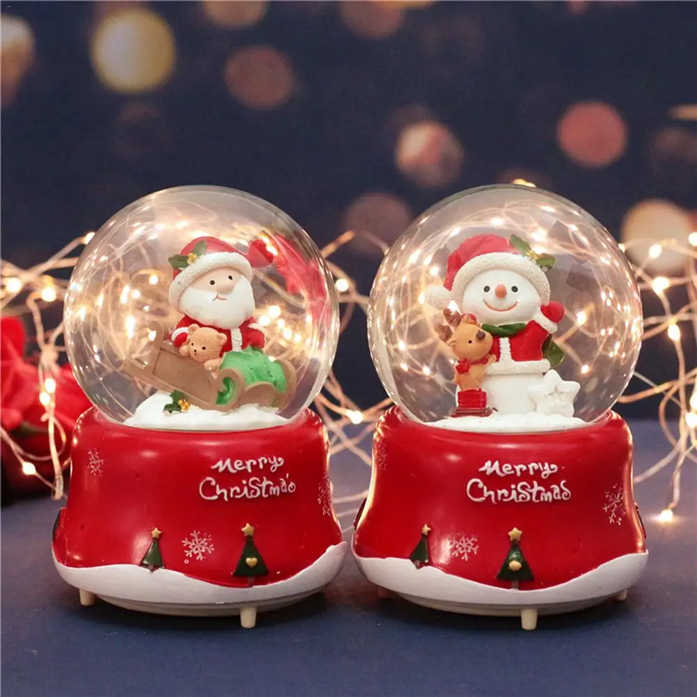 Рождество Снежный шар музыкальная шкатулка Санта Клаус Экологически чистая