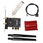 Конвертер M.2 на PCI Express Wi-Fi, беспроводной адаптер NGFF M.2, Wi-Fi Bluetooth-карта с 2 антеннами для Intel AX210 AX200 9260 8265