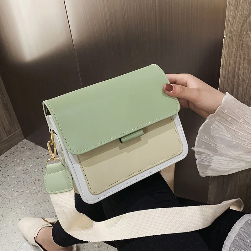 

Small bag female new fashion casual hit color one-shoulder messenger handbag Korean version small square bag