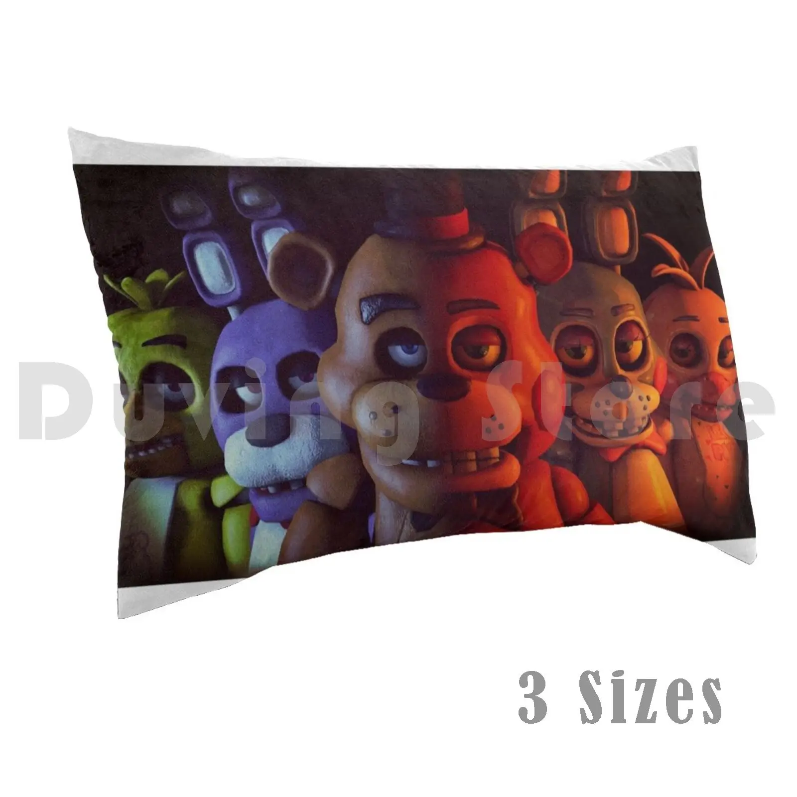 

Five Nights At Pillow Case Printed 50x75 Fnaf Fazbear Bonnie Chica Foxy Animatronic Video