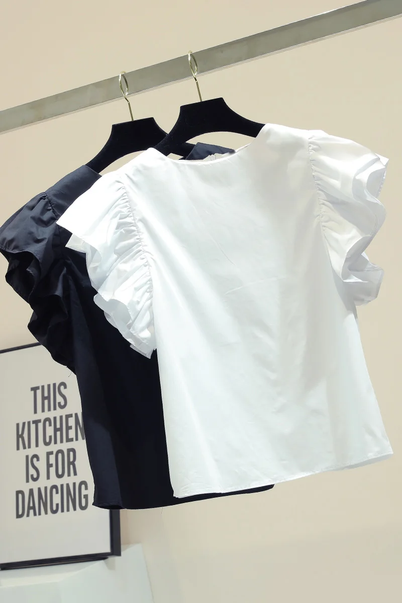 Белая футболка с короткими рукавами летняя Новинка 2019 года Корейская свободная