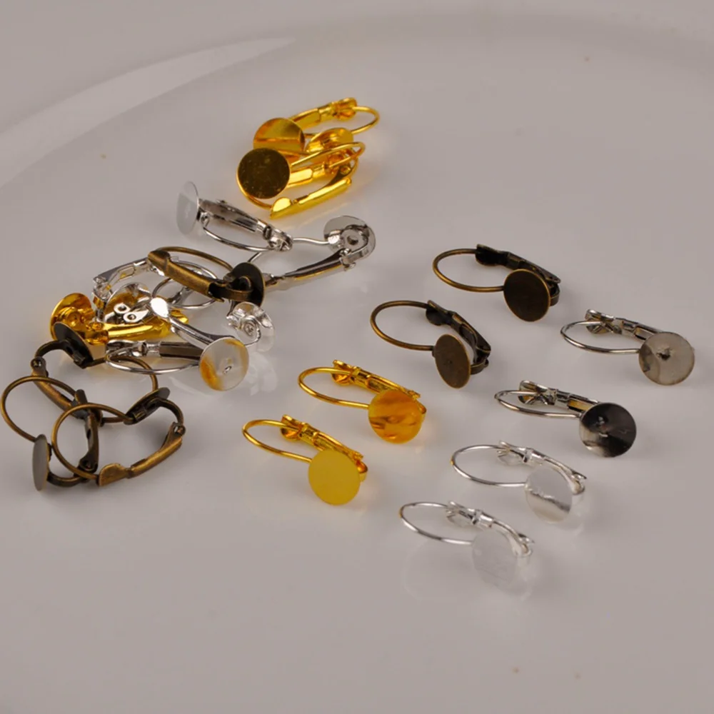 1000pcs Mixed 8mm Pad DIY Earring Findings Earrings Clasps Hooks Fittings DIY Jewelry Making Accessories Hook Earwire Jewelry