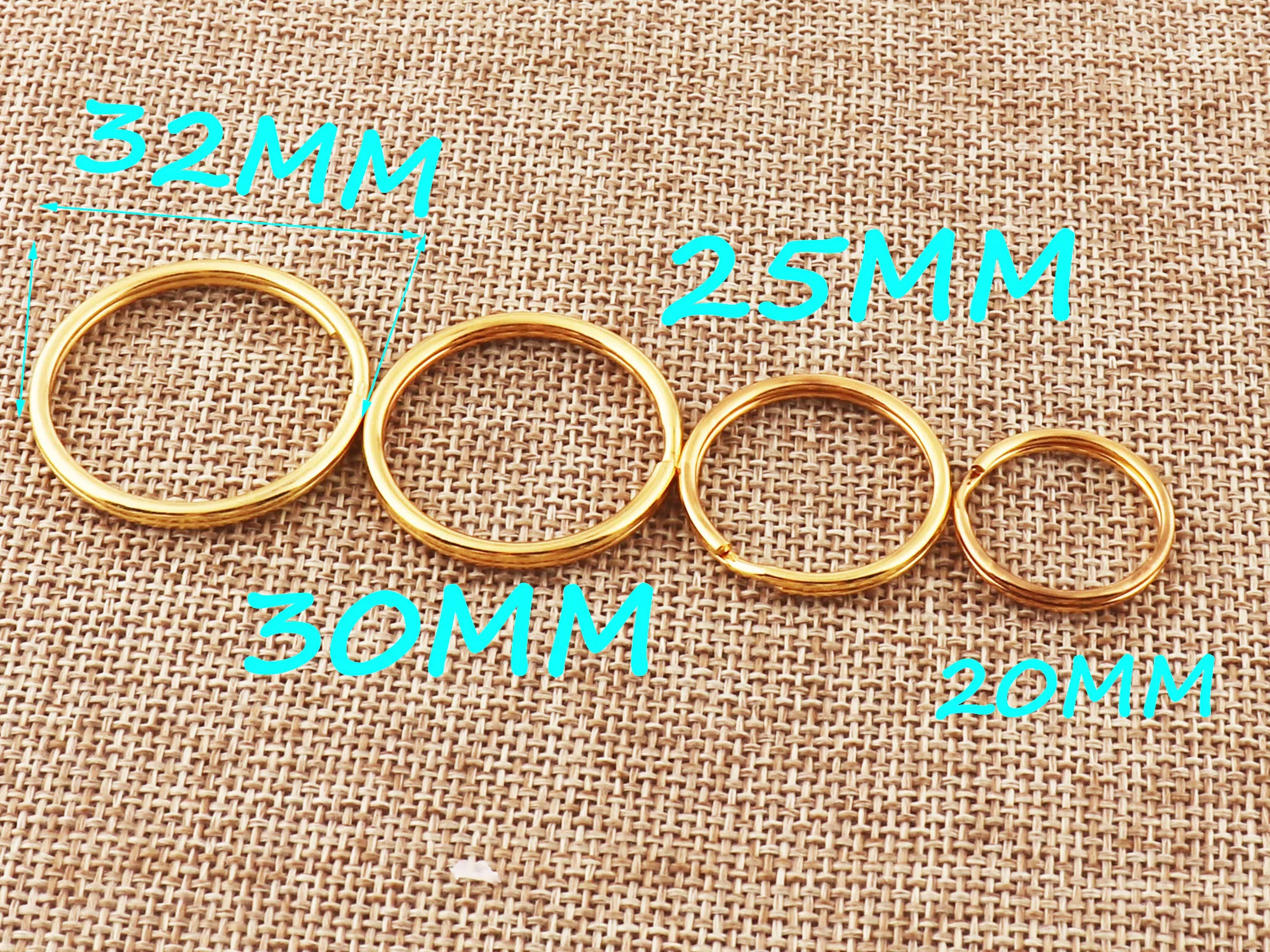 20-100 шт. золотые раздельные кольца для ключей переходные кожаный брелок внешний