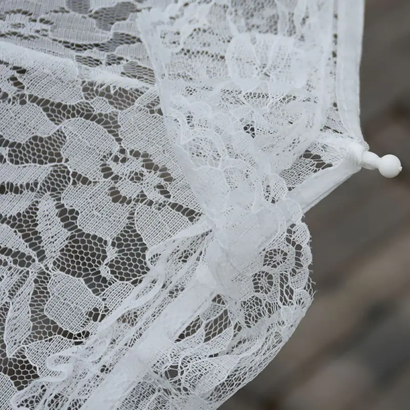 Свадебные аксессуары в западном стиле белый кружевной свадебный зонтик невесты