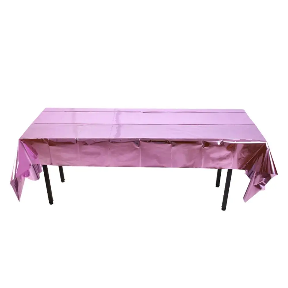 Блестящая скатерть с блестками прямоугольная розовое золото/искусственная кожа