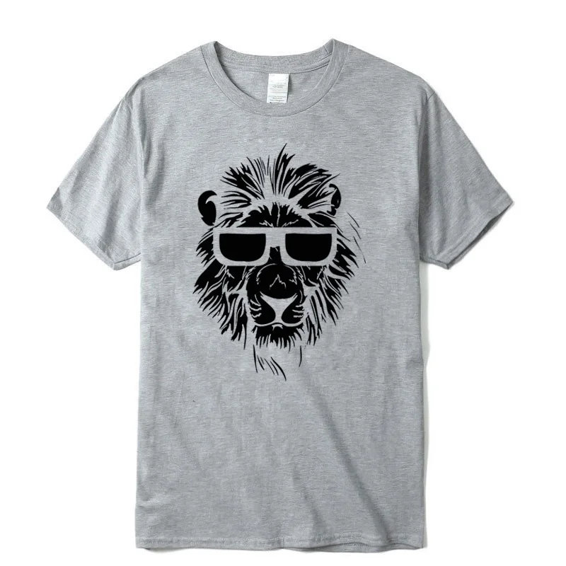 

2021 New Fashion Men's T-Shirt Street Style Fun Lion Print Casual T-Shirt for Men's T-Shirt