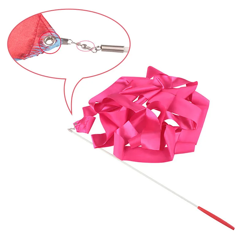 Цветная танцевальная лента для бодибилдинга 4 м художественная гимнастика