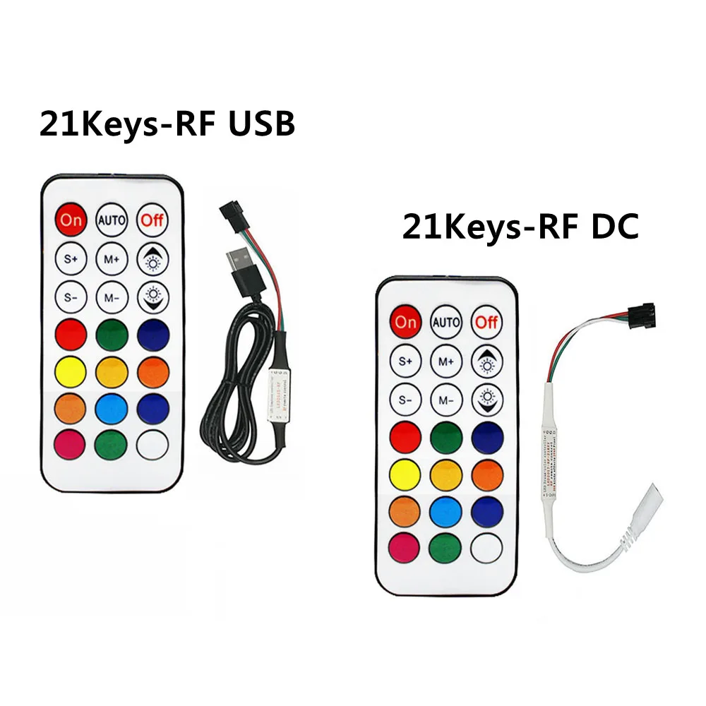 WS2812B 21Keys контроллер светодиодной ленты USB/DC RF с дистанционным управлением для WS2811