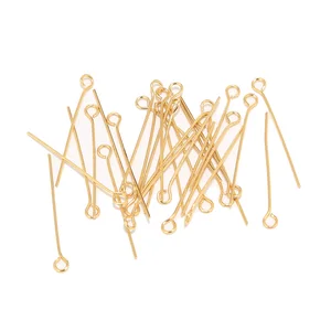 50 шт.лот, золотые шпильки из нержавеющей стали для бисероплетения, аксессуары для украшений сделай сам