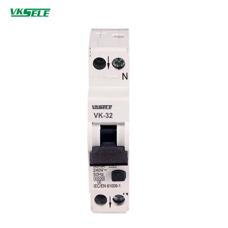 

RCCB 1P+N VK-32 XJRO-32 Residual current circuit Breaker with Overcurrent Protection