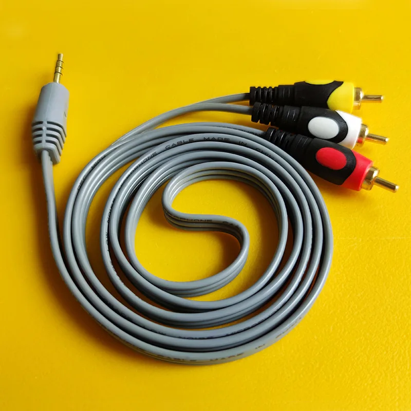 

1,5 м 1 / 3 AV композитная аудио линия 3,5 мм до 3rca Лотос цветная разница линия