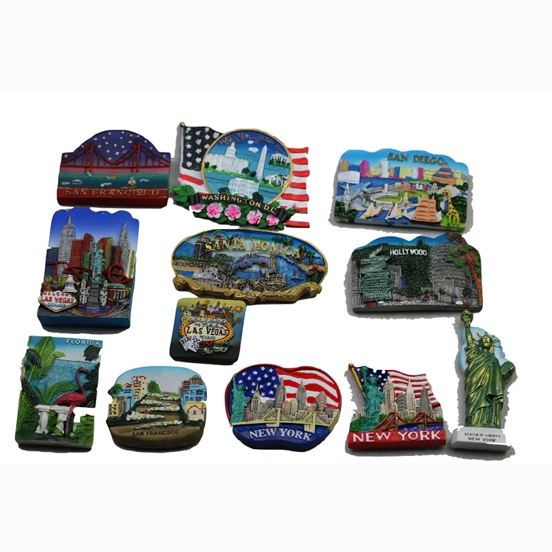 Туристический памятный пейзаж магниты на холодильник 3D магнитные наклейки