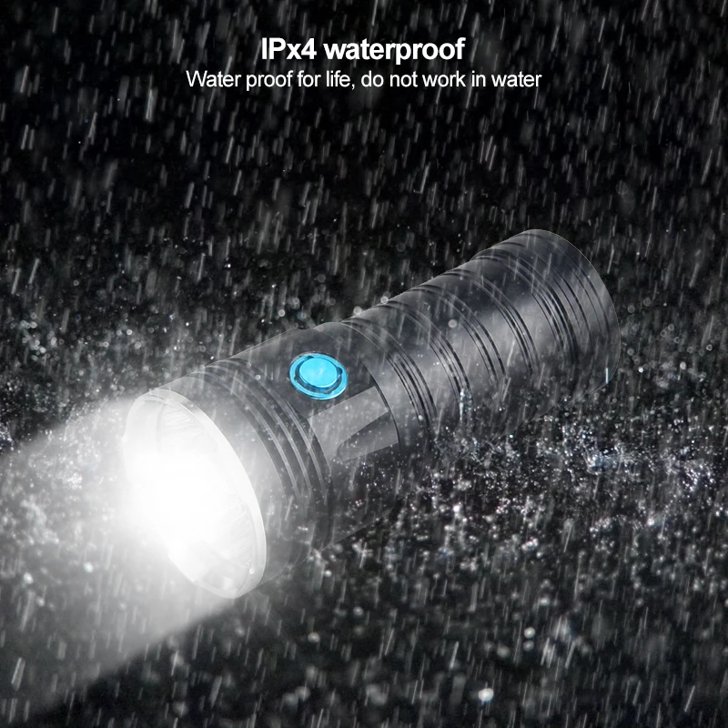 Comprar Linterna LED Superbrillante 18xT6 Para Exteriores, Linterna Recargable Con USB, Con Salida USB, Batería Y Cargador